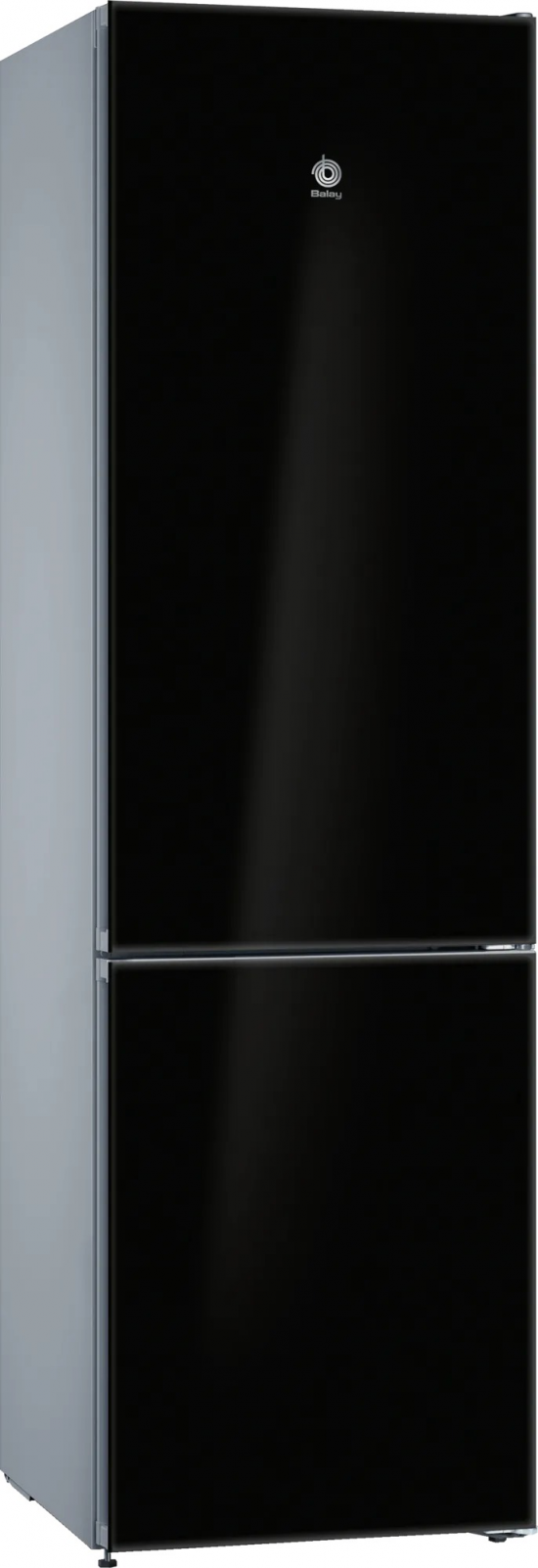 Frigorífico combi Balay 3KFD765NI, 203 x 60 cm, No Frost, clase D, cristal negro